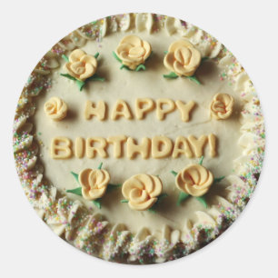 Adesivo Feliz Bolo de Aniversário