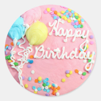 Adesivo Feliz Bolo de Aniversário