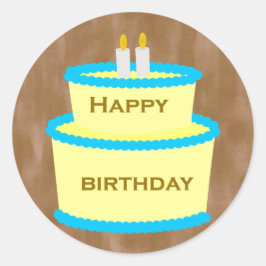 Adesivo Feliz Bolo de Bolo de Aniversário