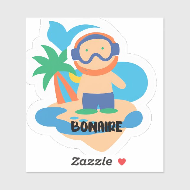 Adesivo Feliz Bonaire (Folha)