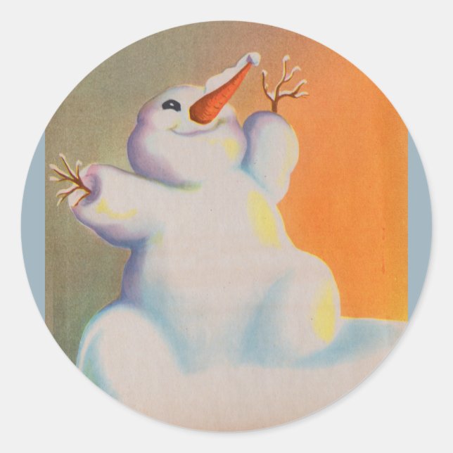 Adesivo feliz boneco de neve (Frente)