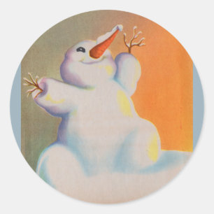 Adesivo feliz boneco de neve