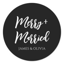 Feliz branca e preto simples e Natal casado