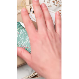 Adesivo Feliz Bright Felry Natal Holly Endereço Floral