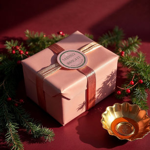 Adesivo Feliz & Brilhante Moderno Rosa & Verde Onda Retroa