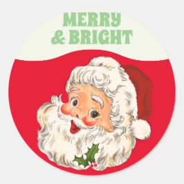 Adesivo FELIZ & BRILHO Vintage Retro Jolly Papais noeis Na