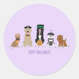 Adesivo Feliz Cachorro das Bruxas Roxo