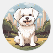 Feliz Cachorro Maltês Feliz Feliz e Feliz