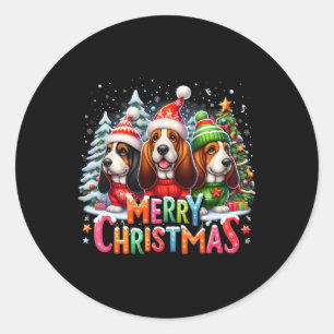 Adesivo Feliz Cachorros Engraçados Presentes Natal Engraça