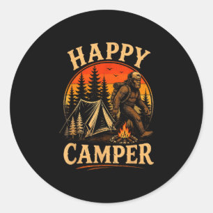 Adesivo Feliz campista pé grande sasquatch aventura ao ar