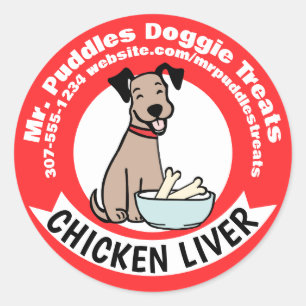 Adesivo Feliz cão de estimação comida de chef de cozinha c