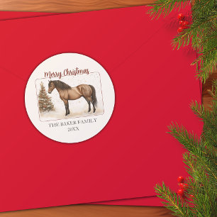 Adesivo Feliz Cavalo de Natal Paso Fino Personalizado