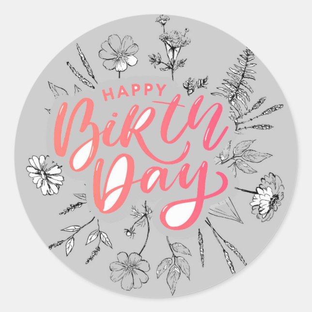 Adesivo Feliz Celebração de Aniversário (Frente)