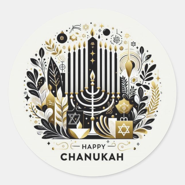 Adesivo Feliz Chanuká (Frente)