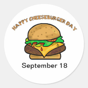 Adesivo Feliz Cheeseburger Day Stickers