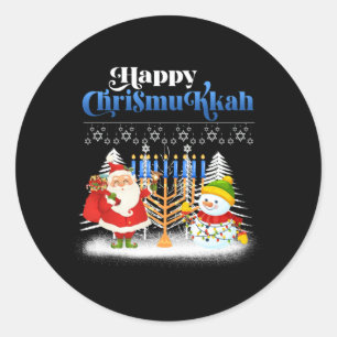 Adesivo Feliz Chrismukkah Engraçado Chrismukkah Hanukkah 