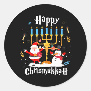 Adesivo Feliz Chrismukkah Engraçado Chrismukkah Hanukkah J