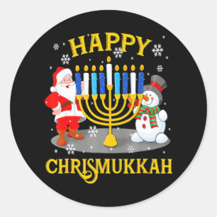 Adesivo Feliz Chrismukkah Engraçado Chrismukkah Hanukkah J