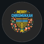 Adesivo Feliz Chrismukkah Feliz Natal Chanukah J<br><div class="desc">Feliz Chrismukkah Feliz Natal Feliz Chanukah Judeu</div>