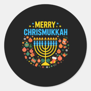 Adesivo Feliz Chrismukkah Feliz Natal Chanukah J