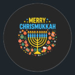 Adesivo Feliz Chrismukkah Feliz Natal Chanukah J<br><div class="desc">Feliz Chrismukkah Feliz Natal Feliz Chanukah Judeu</div>