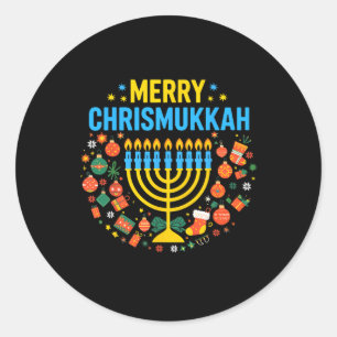 Adesivo Feliz Chrismukkah Feliz Natal Chanukah J