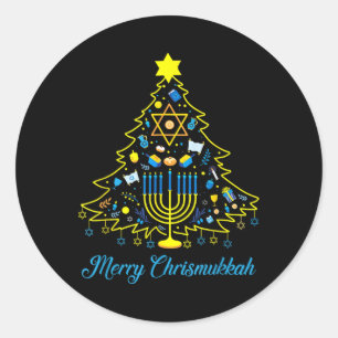 Adesivo Feliz Chrismukkah Feliz Natal Hanukkah