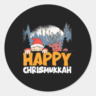 Adesivo Feliz Chrismukkah Feliz Natal Hanukkah