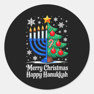 Adesivo Feliz Chrismukkah Feliz Natal Hanukkah Corresponde