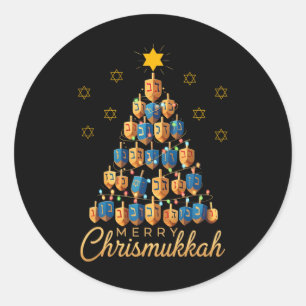 Adesivo Feliz Chrismukkah Happy Chanukkah Dreidel Christma