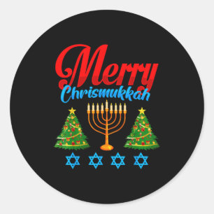 Adesivo Feliz Christmukkah Natal Judaico Natal Hanukkah 
