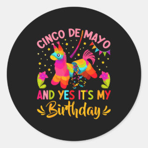 Adesivo Feliz cinco de maio e é meu aniversário pinata