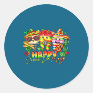 Adesivo Feliz cinco de maio festa mexicana festa homens mu