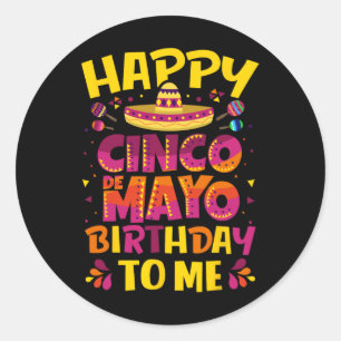 Adesivo Feliz Cinco De Mayo Aniversário Para Mim Sombrar M