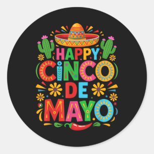 Adesivo Feliz Cinco De Mayo Fiesta Partido Mexicano Homens