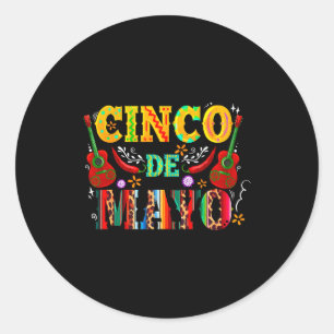 Adesivo Feliz cinco de mayo mexicano chapéu margarita