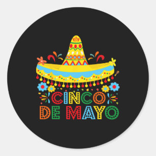 Adesivo Feliz Cinco De Mayo México Fiesta Taco Guitar Cinc