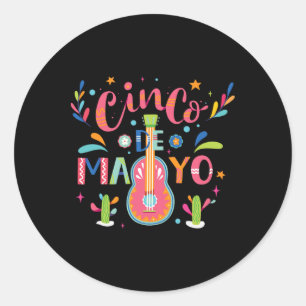 Adesivo Feliz Cinco De Mayo México Fiesta Taco Guitar Cinc