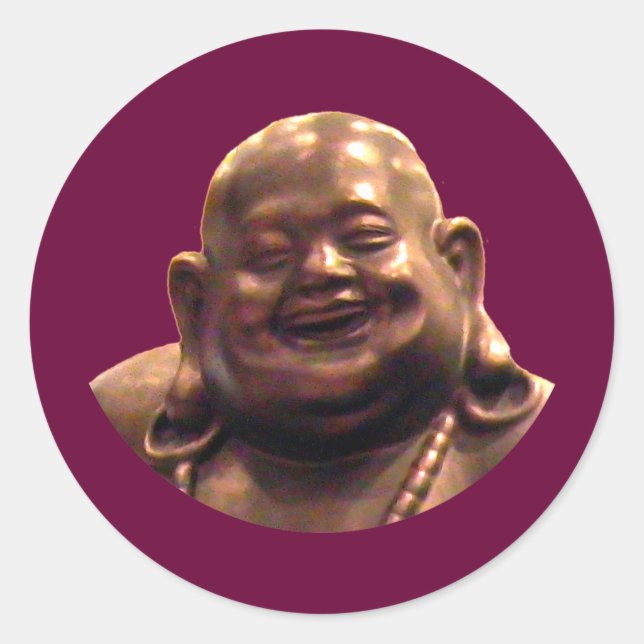 Adesivo Feliz Círculo Buda Shangai 2002 O MUSEU Zazzl (Frente)