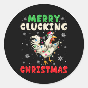 Adesivo Feliz Cluckin Natal Engraçado Papais noeis de fran