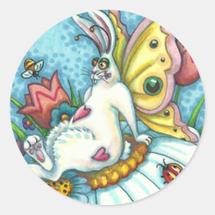 ADESIVO FELIZ COELHO DE PRIMAVERA FLUTTERBUN, FEIRA DE BUN