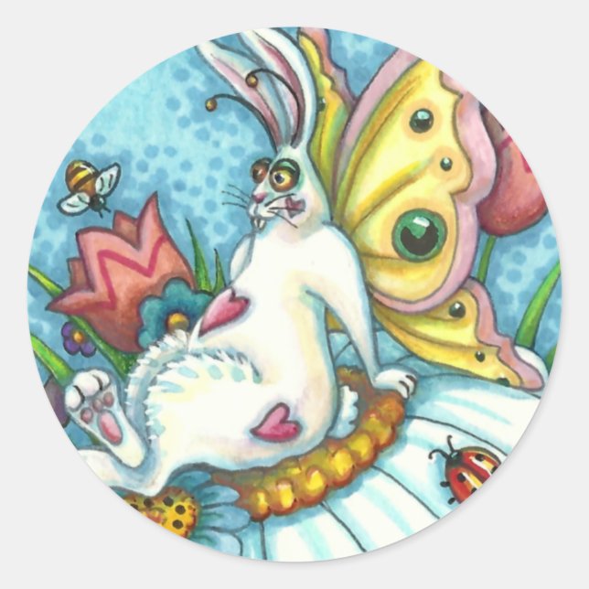 ADESIVO FELIZ COELHO DE PRIMAVERA FLUTTERBUN, FEIRA DE BUN (Frente)