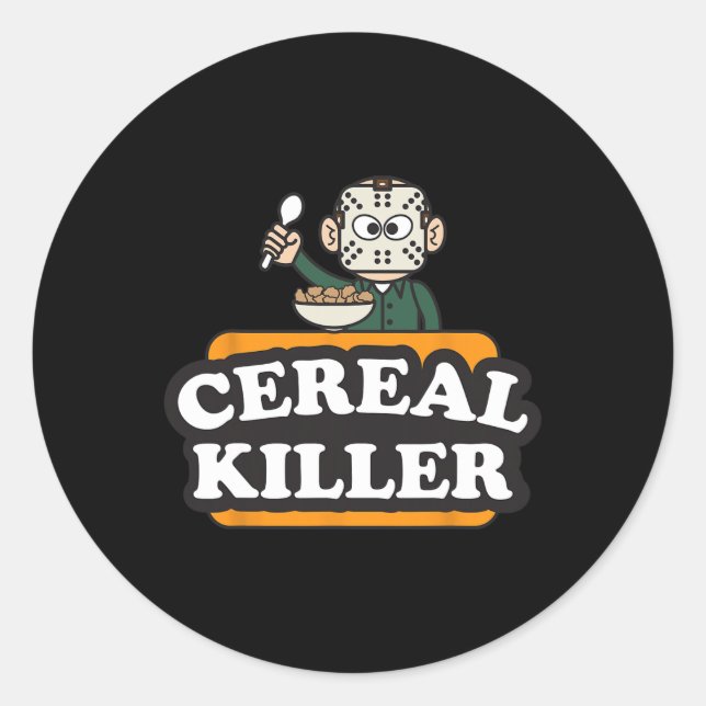 Adesivo Feliz Comida de Cereal Troque no Dia das Bruxas (Frente)