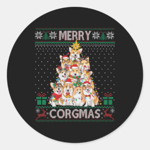Adesivo Feliz Corgmas Feia Doce Engraçado Corgi Natal T