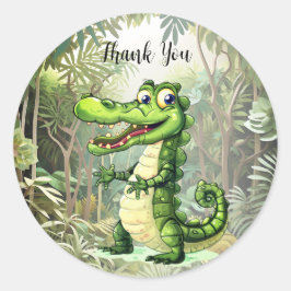 Adesivo Feliz Crocodilo Selvagem Selvagem Selvagem Selvage