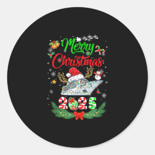 Adesivo Feliz Cruisemas 2025 Natal Papai Noel Rena Crui