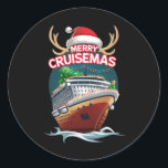 Adesivo Feliz Cruisemas Cruise Ship Family Christmas Funny<br><div class="desc">Feliz Cruisemas Cruise Ship Family Christmas Funny</div>