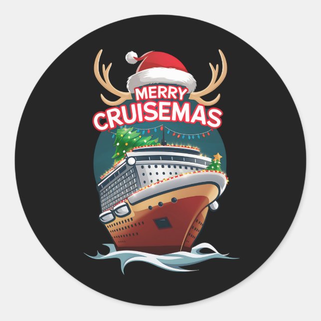 Adesivo Feliz Cruisemas Cruise Ship Family Christmas Funny (Frente)