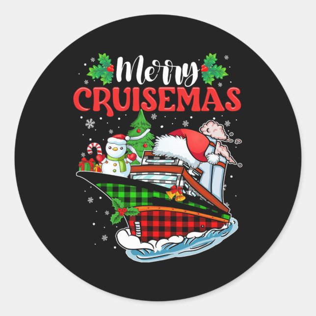 Adesivo Feliz Cruisemas Família Cruise Natal 2023 Diversão (Frente)