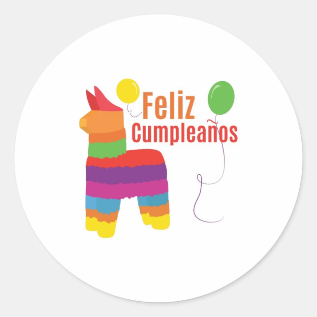 Adesivo Feliz Cumpleanos (Frente)